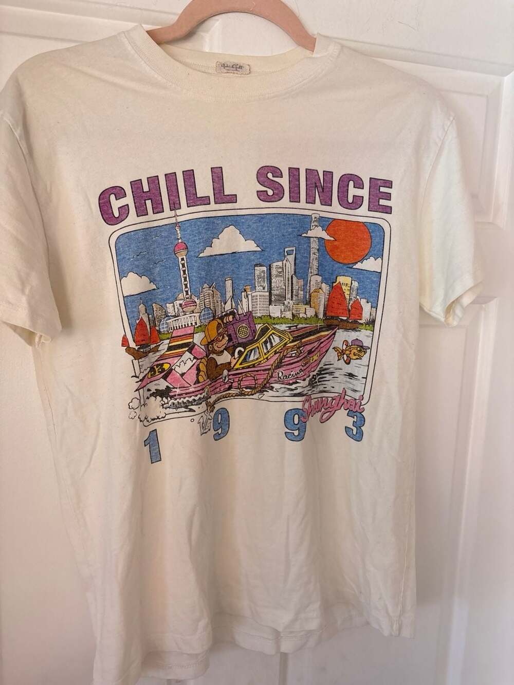 Brandy Melville John Galt Chill Since 1993 Shanghai Graphic T-Shirt